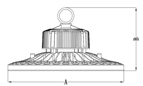 100W el alto dado de la luz de la bahía del UFO LED el material de la fundición de aluminio 5 años de garantía