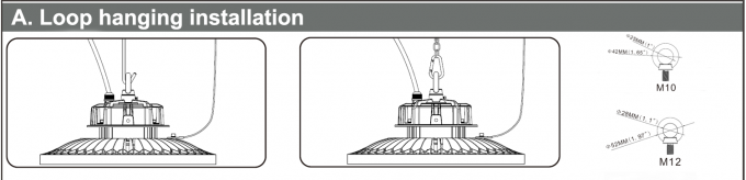 200 vatios de AC90V~305V llevaron la alta lente óptica 60°/90°/120° de la luz 140LPW Meanwell de la bahía opcional