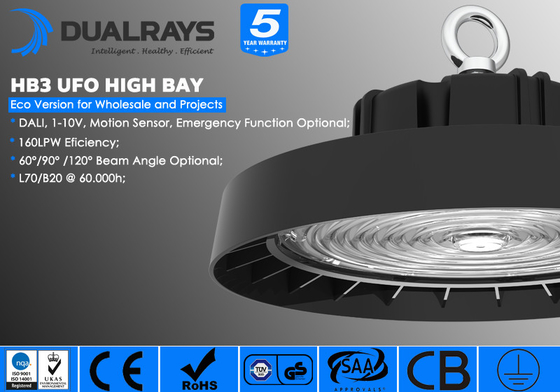 Luz 200W de la bahía del UFO LED de DALI Dimmable Zigbee Wireless Control alta