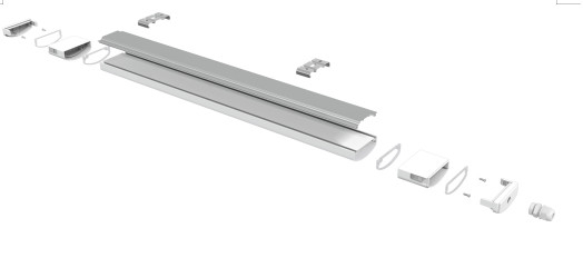 Luz del listón de Dualrays D2.5 IP65 40W SMD2835 160lm/W LED