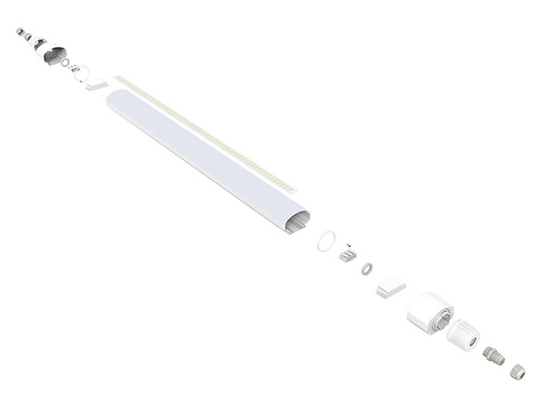 El tri polvo Vanpor del agua de la luz 50W los 5ft de la prueba de IP66 IK10 LED impermeabiliza el aparcamiento subterráneo Warehouse