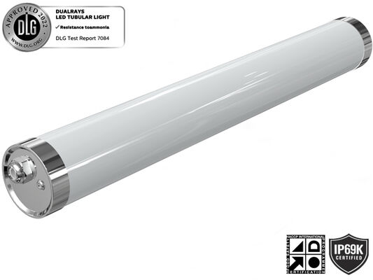 IP69K IK10 TB6 Luz tubular de LED Antovírus de amoníaco para plantas de procesamiento de alimentos