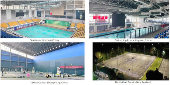 100W Luz deportiva LED anti-brillo para 100W Metal Halide Reemplazo con 7 años Garantía con control inalámbrico Zigbee inteligente