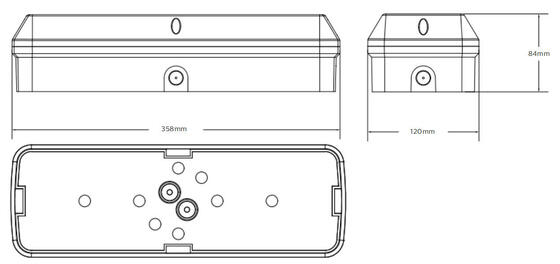 Luz de porche LED Bulk Head 8W con 3CCT y alimentación conmutable