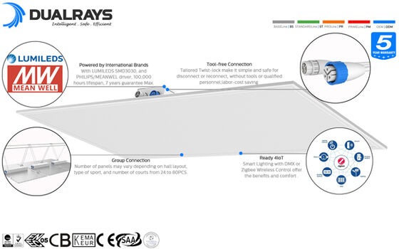 Dualrays 200W LED se divierte el decaimiento de tierra de la luz corta de los reflectores IP66 Waterpoof