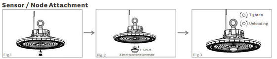 DUALRAYS HB2 DIP Alimentación conmutable y luz LED para bahía alta UFO 3CCT con umbral de luz diurna | Sensor de microondas con umbral de luz diurna o captación de luz diurna| Emergencia Opcional