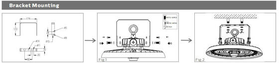 Alimentación conmutable HB3 DIP y luz LED para bahía alta UFO 3CCT con cubierta de aluminio para PC Servicio posventa opcional en almacén de Europa