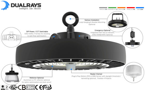 Luces de inundación externas de los deportes 300W LED de la vida útil larga 150LPW 5 años de garantía