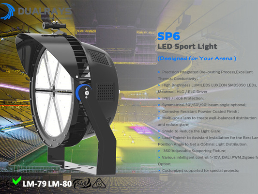 deporte de 600W LED que enciende el campo completo del estadio de los deportes de Al Heat Sink Structure For con las plumas del laser