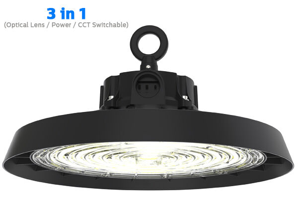 7 años de garantía 200lm/W DUALRAYS LIGHTING HB5 UFO LED Luz de bahía alta IP65 IK08 Iluminación para almacén industrial 100W 120W 150W Liteon 5050 LED Lente para PC