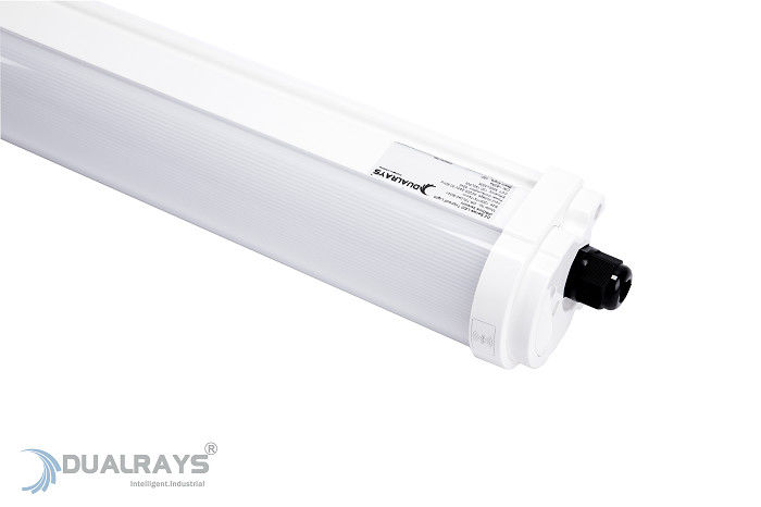 Tri lámpara de vivienda plástica llena los 4ft 160LPW IP65 de la prueba del LED para la larga vida de Warehouse del aparcamiento