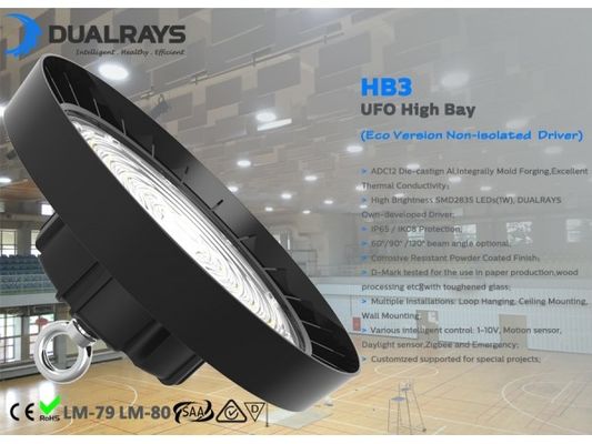 Buena luz Bell 100W 140LPW IP65 de la bahía del UFO de la disipación de calor alta 50000 horas de vida